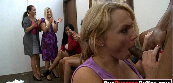  39  Cheating whores suck of stripper at cfnm party41